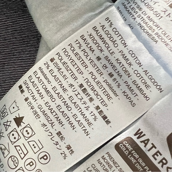 LEVI'S 724 HIGH RISE STRAIGHT Jeans size 26W Stretchy Denim Dark Wash - Picture 4 of 8